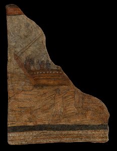 Anonymous - Baptistery wall painting, Christ Walking on Water - 1932.1203 - Yale University Art Gallery