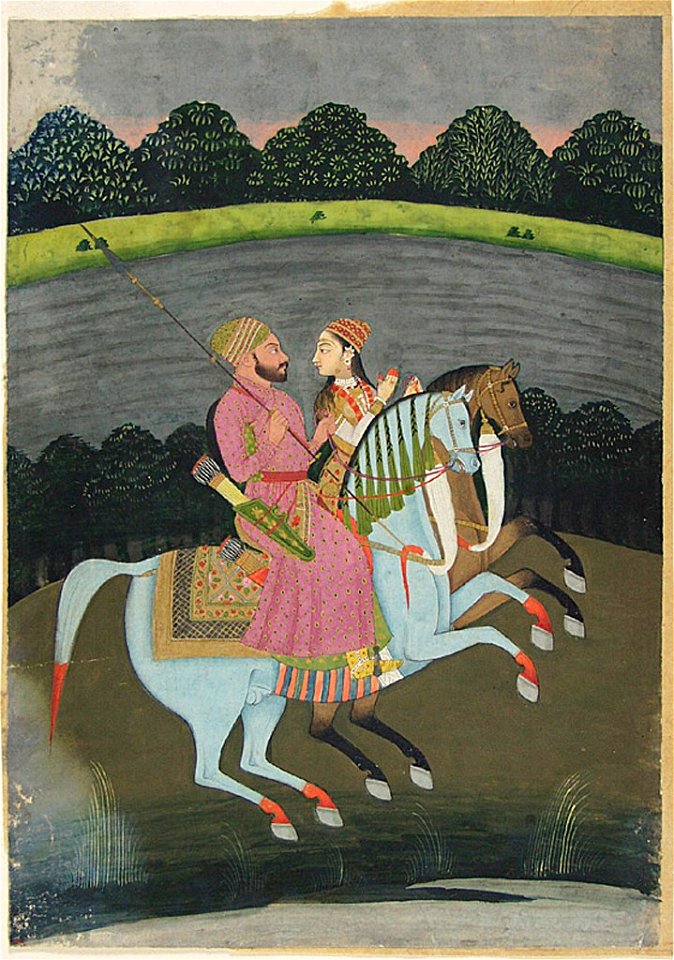 Anonymous - Baz Bahadur and Rupmati - 1973.150 - Arthur M. Sackler Museum