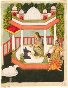 Anonymous - Bhairavi Ragini, illustration from a Ragamala (Garland of Melodies) Series - 1972.358 - Arthur M. Sackler Museum