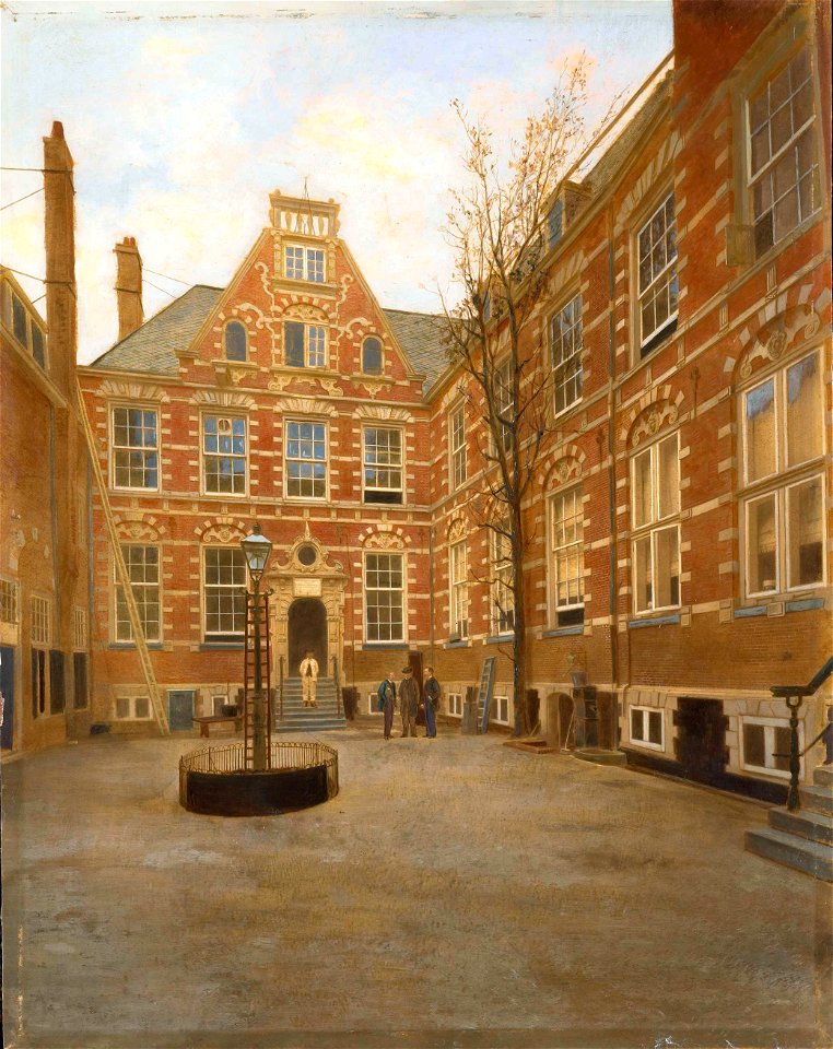 Anonymous - Binnenplaats van het Oost Indisch Huis te Amsterdam - SK-C-1576 - Rijksmuseum