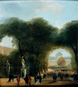 Anonymous - Ascension d'un aérostat, aux Tuileries (le 27 août 1783 ^) - P666 - Musée Carnavalet