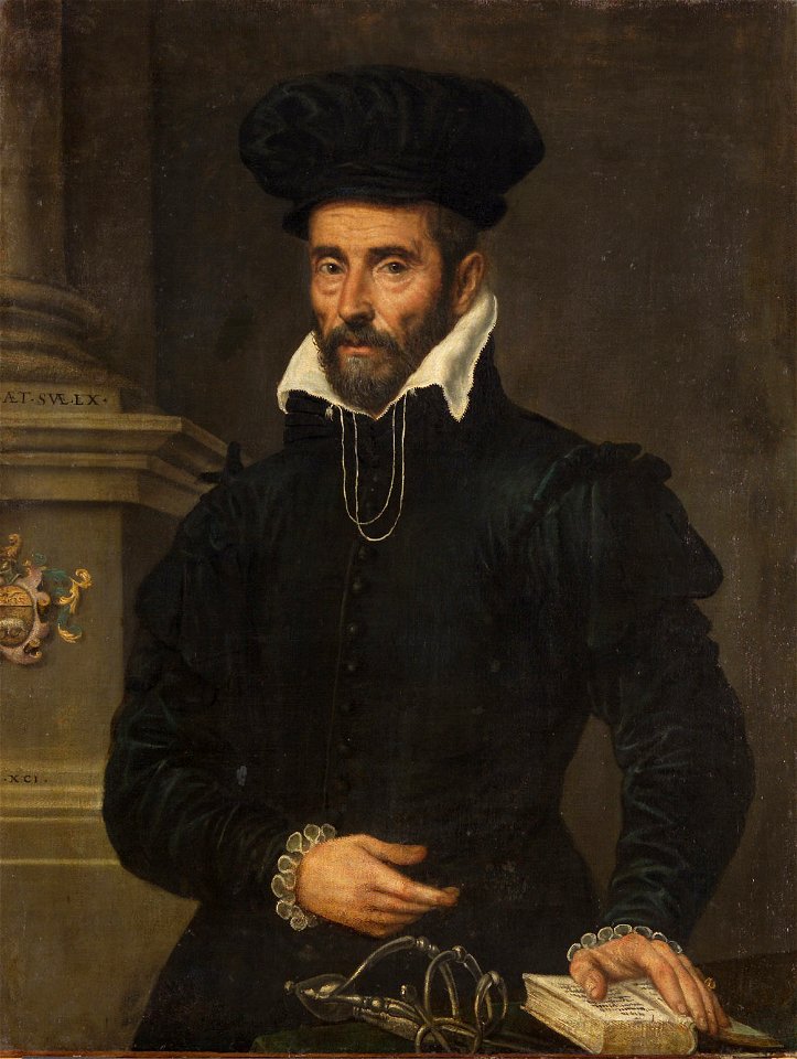 Anonymous - Bildnis eines Mannes mit hohem Barett - GG 2816 - Kunsthistorisches Museum