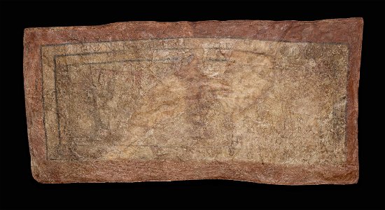 Anonymous - Baptistery wall painting, David and Goliath (with Inscription) - 1932.1204.1a - Yale University Art Gallery