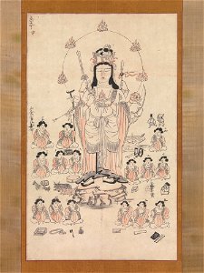 Anonymous - Benzaiten and Fifteen Attendants - 1975.268.11 - Metropolitan Museum of Art