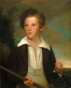 Anonymous - Boy with a Fishing Pole - 1973.152.2 - Smithsonian American Art Museum. Free illustration for personal and commercial use.