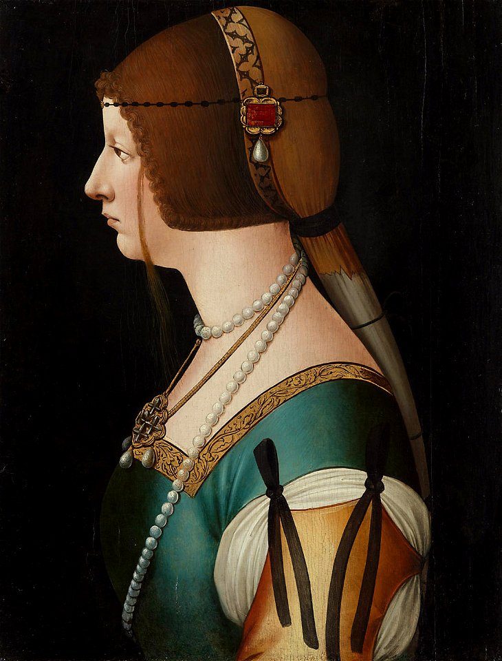 Anonymous - Bianca Maria Sforza (1472-1510), Kaiserin, Profilbildnis - GG 5622 - Kunsthistorisches Museum