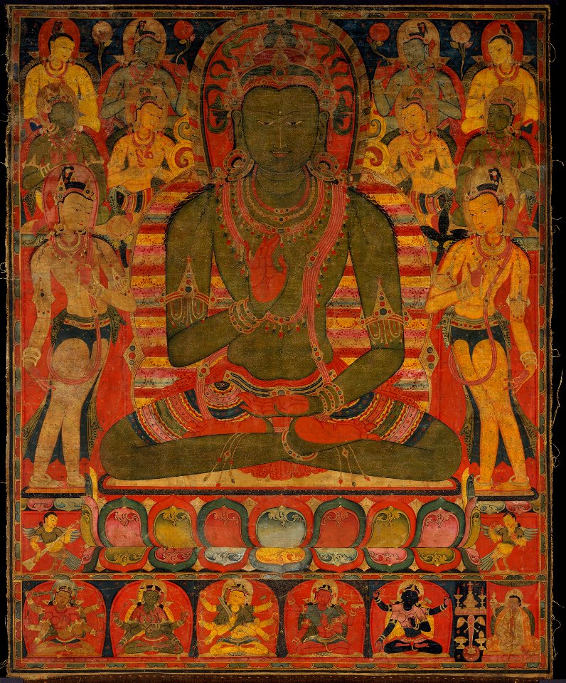 Anonymous - Buddha Amoghasiddhi with Eight Bodhisattvas - 1991.74 - Metropolitan Museum of Art