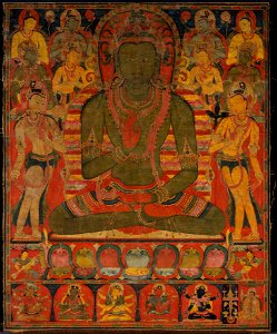 Anonymous - Buddha Amoghasiddhi with Eight Bodhisattvas - 1991.74 - Metropolitan Museum of Art