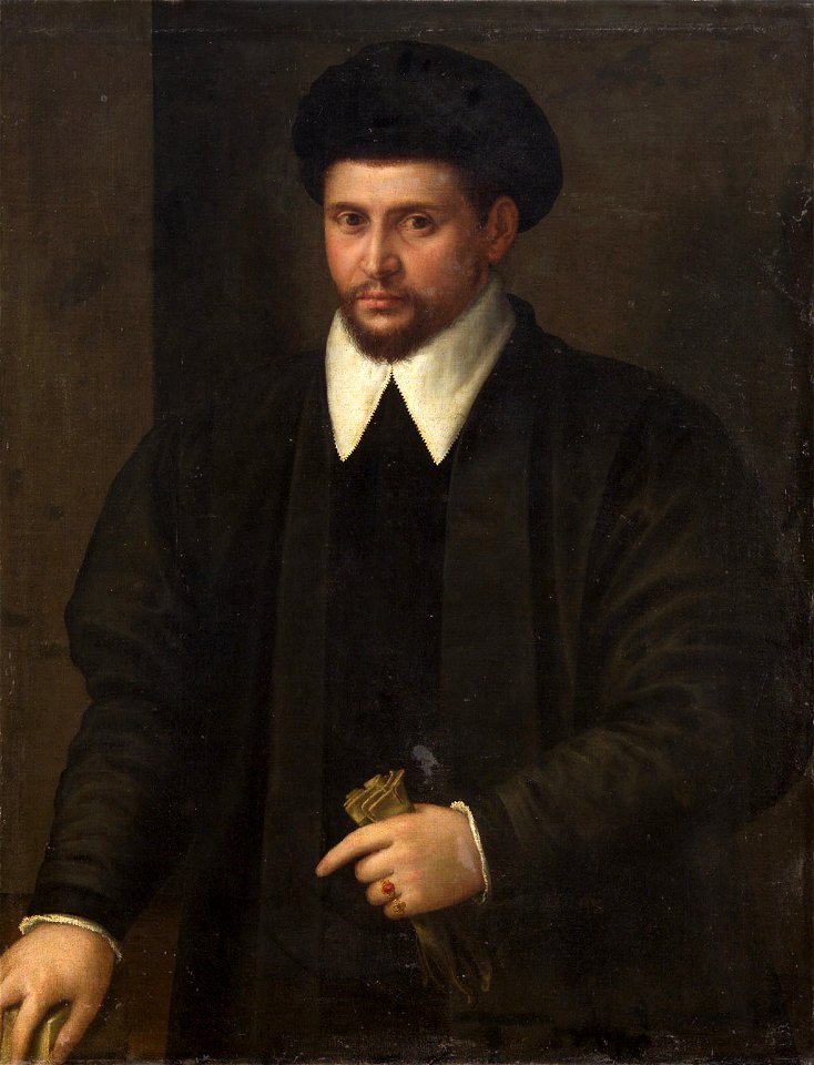 Anonymous - Bildnis eines Mannes mit Barett und Handschuhen - GG 2422 - Kunsthistorisches Museum