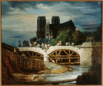 Anonymous - Construction du pont de l'Archevêché, vers 1828 - P829 - Musée Carnavalet