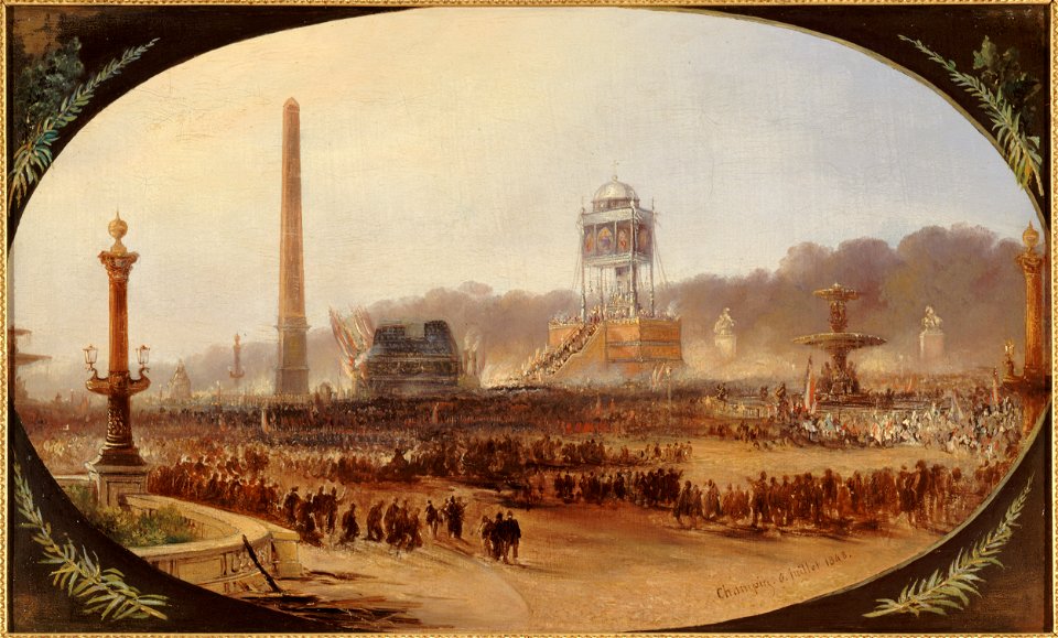 Anonymous - Cérémonie funèbre sur la place de la Concorde, en l'honneur des victimes des journées de juin 1848, le 6 juillet 1848 - P46 - Musée Carnavalet