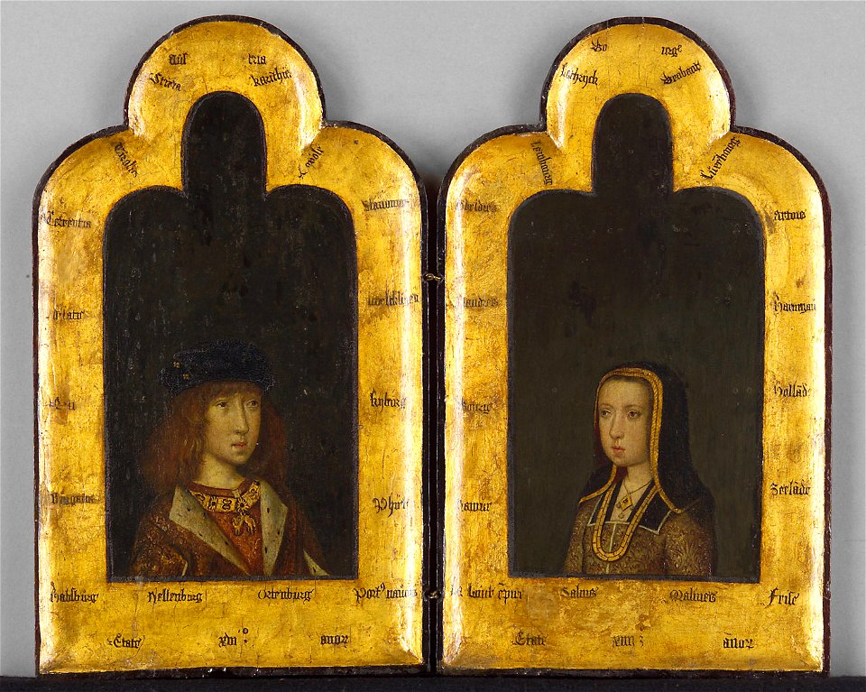 Anonymous - Diptychon, König Philipp I. der Schöne (1478-1506) als Sechzehnjähriger und Margarethe, die Schweste - GG 4446 und GG 4447 - Kunsthistorisches Museum