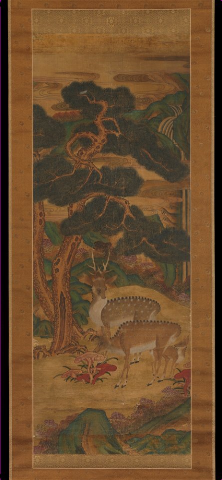 Anonymous - Deer amid Pine Trees - 2013.29a, b - Metropolitan Museum of Art