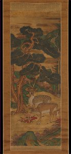 Anonymous - Deer amid Pine Trees - 2013.29a, b - Metropolitan Museum of Art