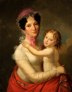 Anonymous - Eleonora Mayer, Freifrau zu Gravenegg mit Tochter Isabella - 3022 - Kunsthistorisches Museum