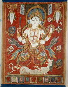 Anonymous - Double-Sided Painted Banner (Paubha) with God Shiva and Goddess Durga - 1995.268a-b - Art Institute of Chicago