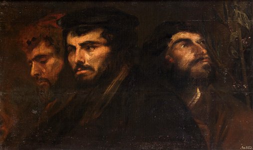 Anonymous - Drei Kopfstudien - GG 2631 - Kunsthistorisches Museum