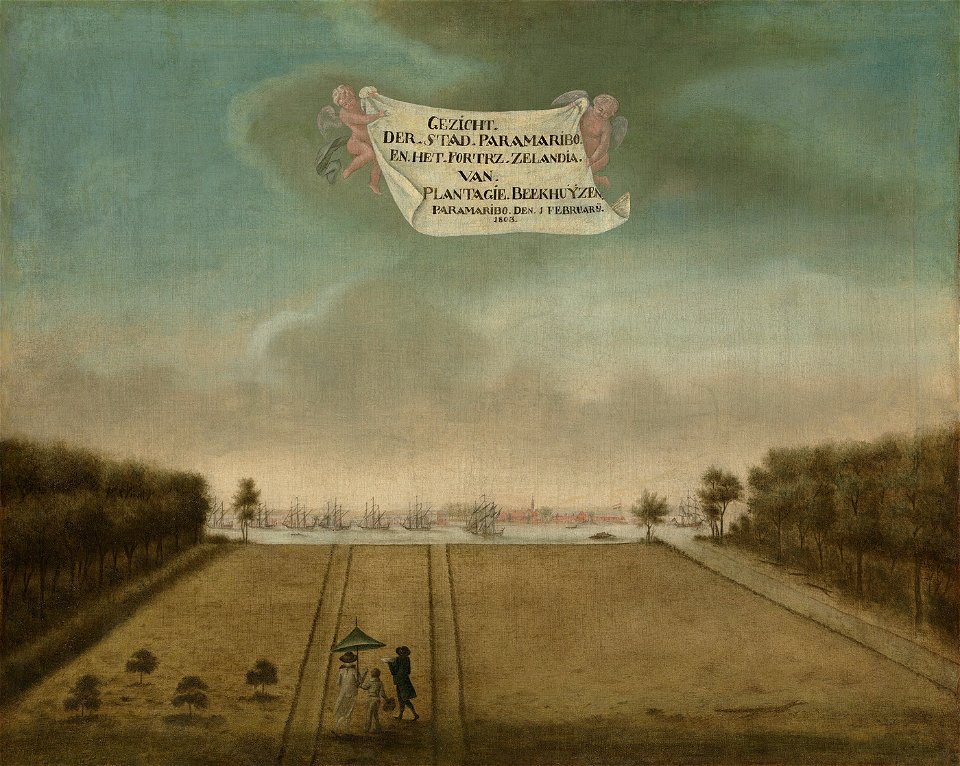 Anonymous - De suikerplantage Beekhuyzen, gezien naar Paramaribo - 819 - Amsterdam Museum