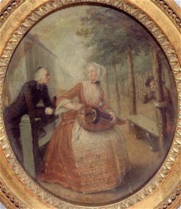 Anonymous - Fanchon la vielleuse et l'abbé Lattaignant vers 1775 - P116 - Musée Carnavalet