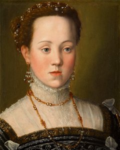 Anonymous - Erzherzogin Anna (1549-1580), Königin von Spanien, Brustbild - GG 4514 - Kunsthistorisches Museum