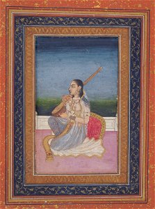 Anonymous - Female Musician Playing the Tanpura - 2001.138.66 - Yale University Art Gallery