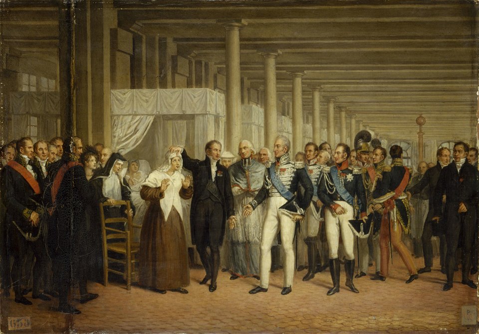 Anonymous - Guillaume Dupuytren (1777-1835), à l'Hôtel-Dieu, présente à Charles X une opérée des yeux. - P748 - Musée Carnavalet