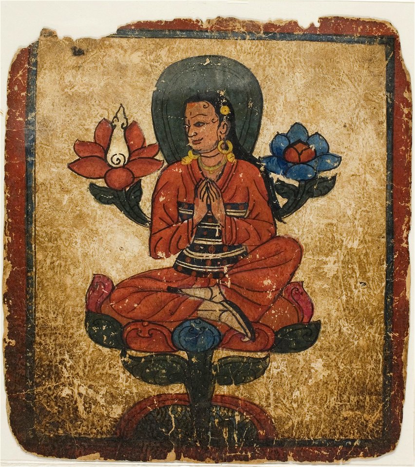 Anonymous - Figure Seated on Lotus, from a Set of Initiation Cards (Tsakali) - 1995.203.3 - Art Institute of Chicago