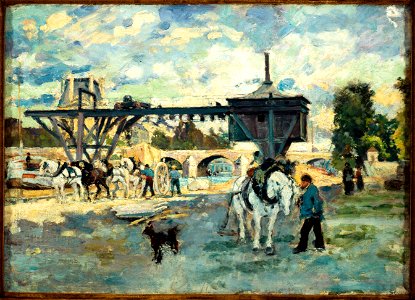 Anonymous - Grue sur la Seine au pont Royal - P139 - Musée Carnavalet