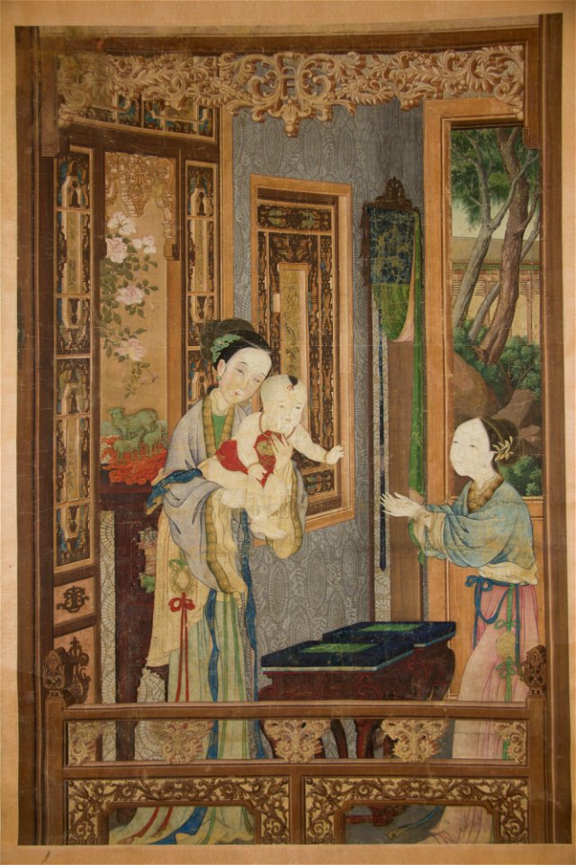Anonymous - Interior with Woman, Child and Nurse - 44.121 - Metropolitan Museum of Art