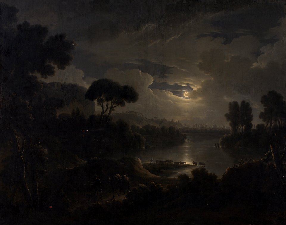 Anonymous - Italienische Ideallandschaft am Abend - 5848 - Österreichische Galerie Belvedere