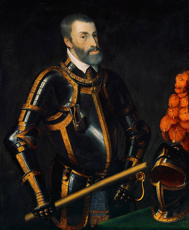 Anonymous - Kaiser Karl V. (1500-1558) im Harnisch, Bildnis in halber Figur - GG 8060 - Kunsthistorisches Museum