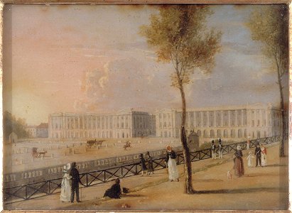 Anonymous - La place de la Concorde vue de la terrasse du jardin des Tuileries, vers 1820 - P757 - Musée Carnavalet