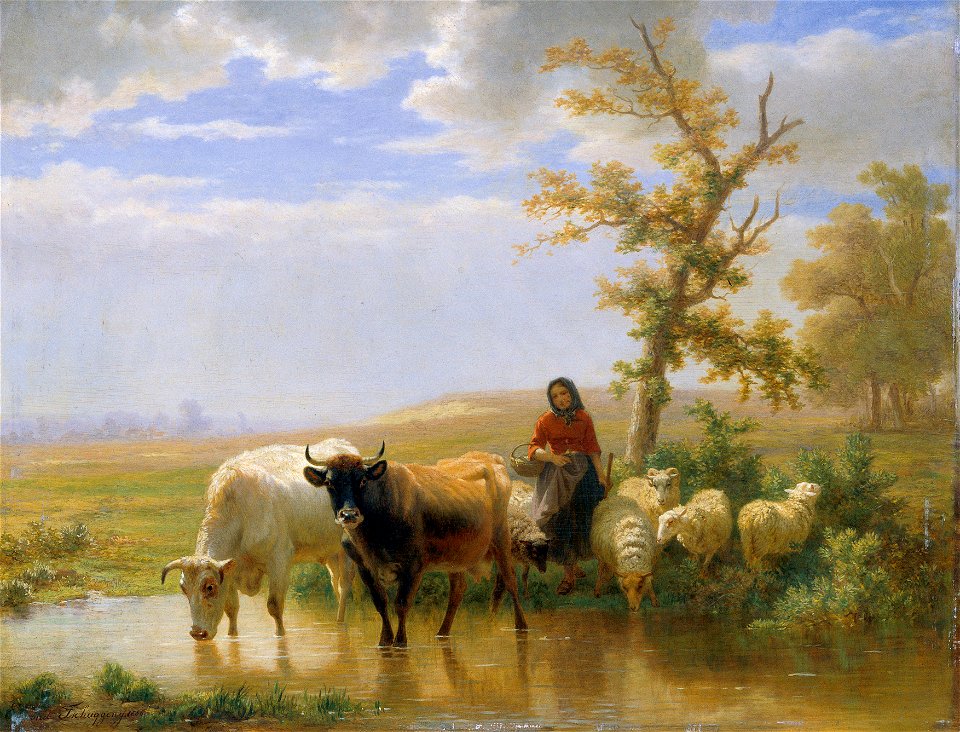 Anonymous - Kühe und Schafe - 1393 - Belvedere