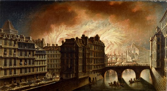 Anonymous - L'incendie de l'Hôtel-Dieu en 1772 - P274 - Musée Carnavalet