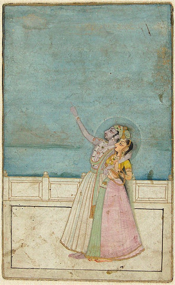 Anonymous - Krishna and Radha on a Terrace - 1972.351 - Arthur M. Sackler Museum