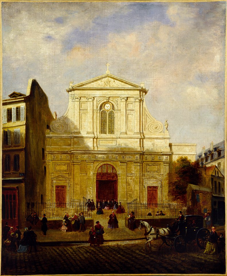 Anonymous - La façade de l'église des Blancs-Manteaux, 1865 - P1024 - Musée Carnavalet