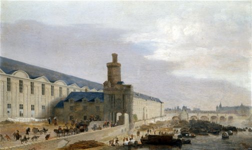Anonymous - La Grande Galerie du Louvre avec la porte Neuve et la tour de Bois - P333 - Musée Carnavalet