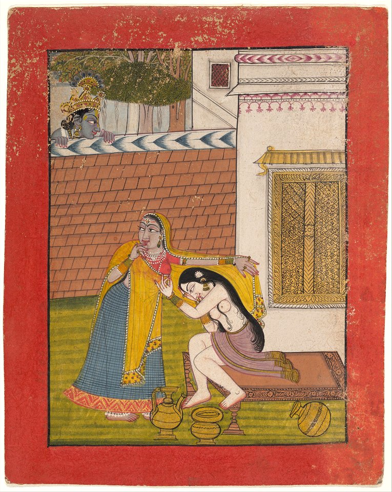 Anonymous - Krishna Spying on Radha - 1977.443.1 - Metropolitan Museum of Art