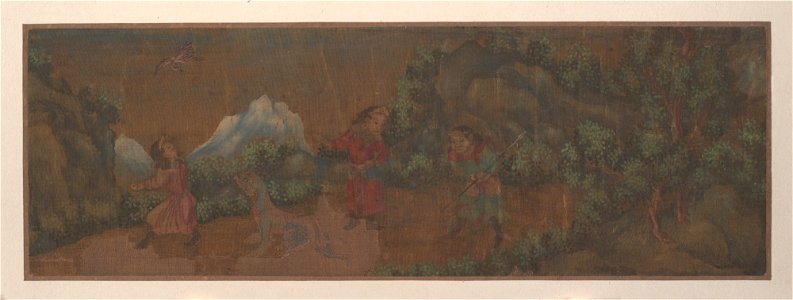 Anonymous - Landscape Painting of Figure in Woodland Setting - 46.63.7 - Metropolitan Museum of Art