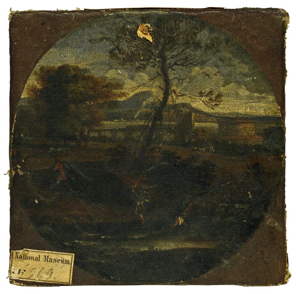 Anonymous - Landscape with rest on flight into Egypt - NM 7267 - Nationalmuseum
