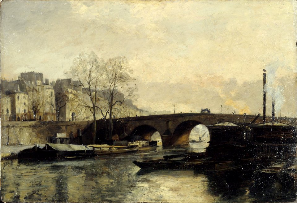 Anonymous - Le pont Marie vu du quai des Célestins - P309 - Musée Carnavalet