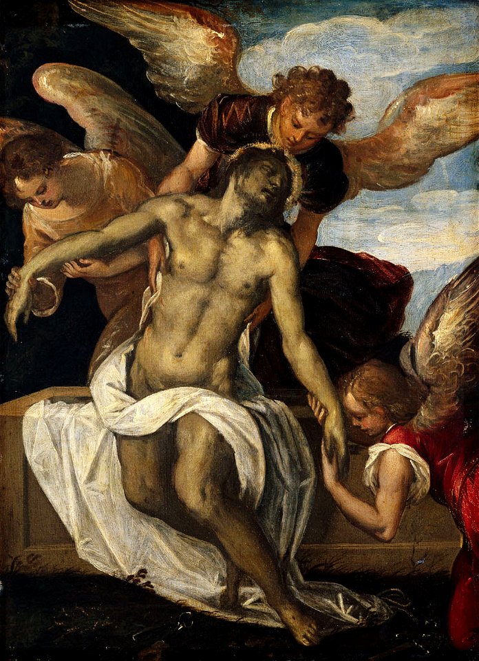 Anonymous - Leichnam Christi, von Engeln gehalten - GG 335 - Kunsthistorisches Museum
