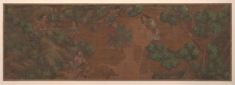 Anonymous - Landscape Painting of Figure in Woodland Setting - 46.63.1 - Metropolitan Museum of Art