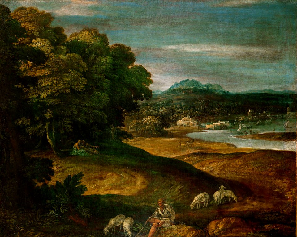 Anonymous - Landschaft mit Hirten und Schafen - GG 8094 - Kunsthistorisches Museum
