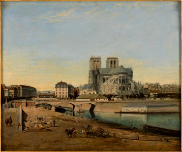 Anonymous - Le chevet de Notre-Dame, vu du quai de la Tournelle - P359 - Musée Carnavalet