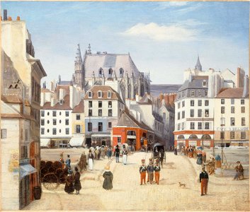 Anonymous - Le pont Saint-Michel et la Cité, vers 1830 - P1678 - Musée Carnavalet