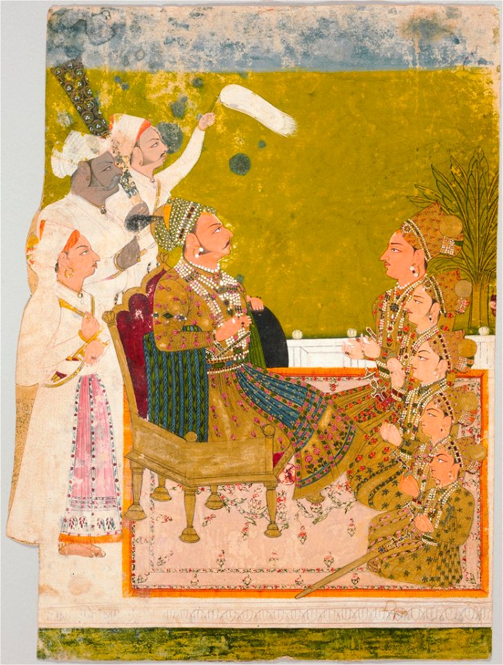Anonymous - Maharaja Ajit Singh of Marwar and Sons during the Festival of Diwali - 1995.131 - Arthur M. Sackler Museum