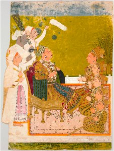 Anonymous - Maharaja Ajit Singh of Marwar and Sons during the Festival of Diwali - 1995.131 - Arthur M. Sackler Museum