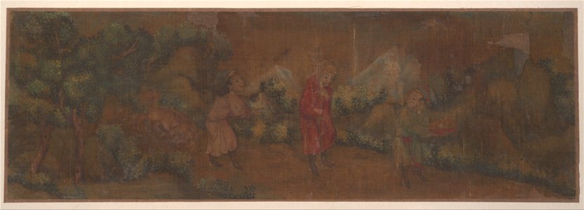 Anonymous - Landscape Painting of Figure in Woodland Setting - 46.63.4 - Metropolitan Museum of Art