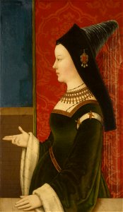 Anonymous - Maria von Burgund (1457-1482), Halbfigur im Profil - GG 4402 - Kunsthistorisches Museum